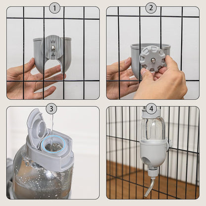 Pet Water Bottle For Cage Crate Water Dispenser For Small Animal Rabbit Guinea Pig Chinchilla Ferret Squirrel Hedgehog