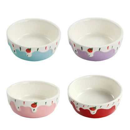 Hamster Food Bowl Easy to Clean Stable Anti Spill Portable Rabbit Food