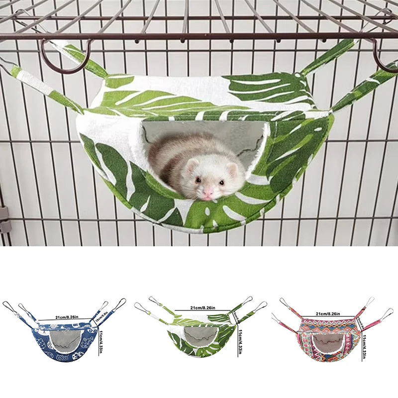 Ferret Hammock for Cage ，Guinea Pig Hideout Mouse Hammock Ferret