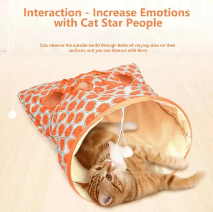 Foldable Cat Tunnel Interactive Pet Toy for Cats