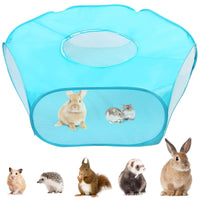 Prime Pets Small Animal Playpen Guinea Pig Playpen Foldable Hamster Cage Tent with Zipper Cover Waterproof Play Yard Fence for Hamster Rabbit Kitten Indoor Small Pet Exercise Pen