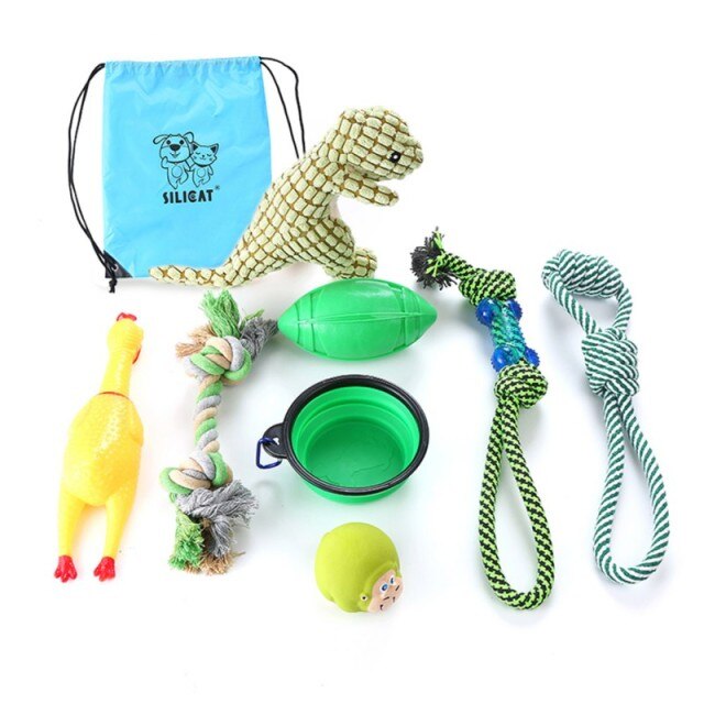 Pet Toys Collection Dog Voice Toys Bite Resistant Molar Dog Toy Ball Cat Toy Supplies for Cat Puppy Baby Dogs Value Bundle-5