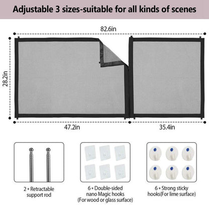 Pet Dog Fence Gate Safe Guard Safety Enclosure Dog Fences Dog Gate The Ingenious Mesh Magic Pet Gate Pet supplies-1