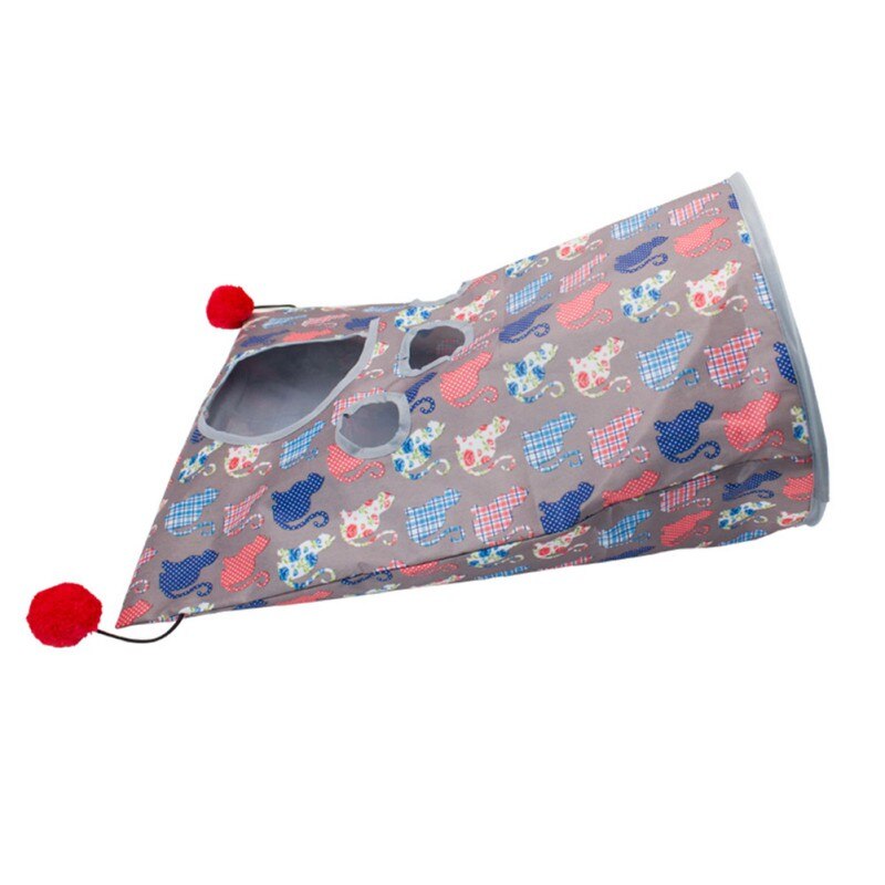 Fun Pet Cat Toys Tunnel Play Tubes Collapsible Crinkle Kitten Interactive Toys Puppy Ferrets Rabbit Play Dog Tunnel-2