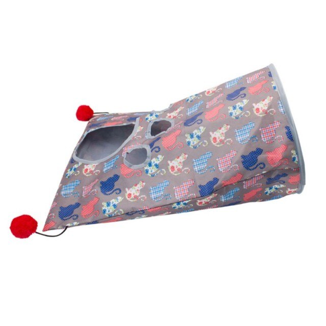 Fun Pet Cat Toys Tunnel Play Tubes Collapsible Crinkle Kitten Interactive Toys Puppy Ferrets Rabbit Play Dog Tunnel-3