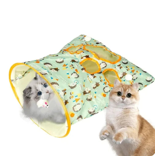 Foldable Cat Tunnel Interactive Pet Toy for Cats